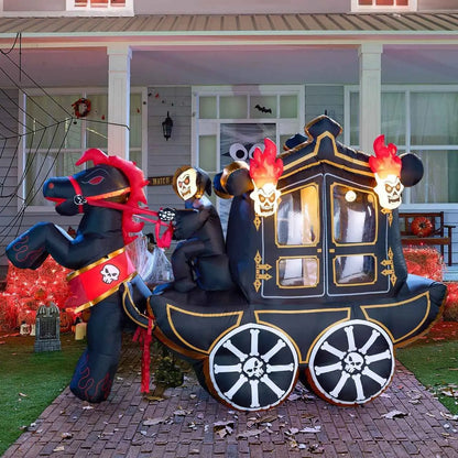 🎃Halloween inflatable decorations, outdoor yard inflatable pumpkin lights