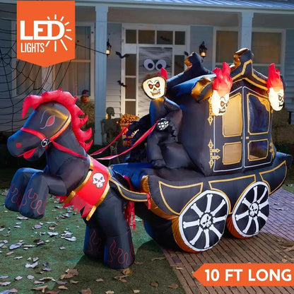 🎃Halloween inflatable decorations, outdoor yard inflatable pumpkin lights