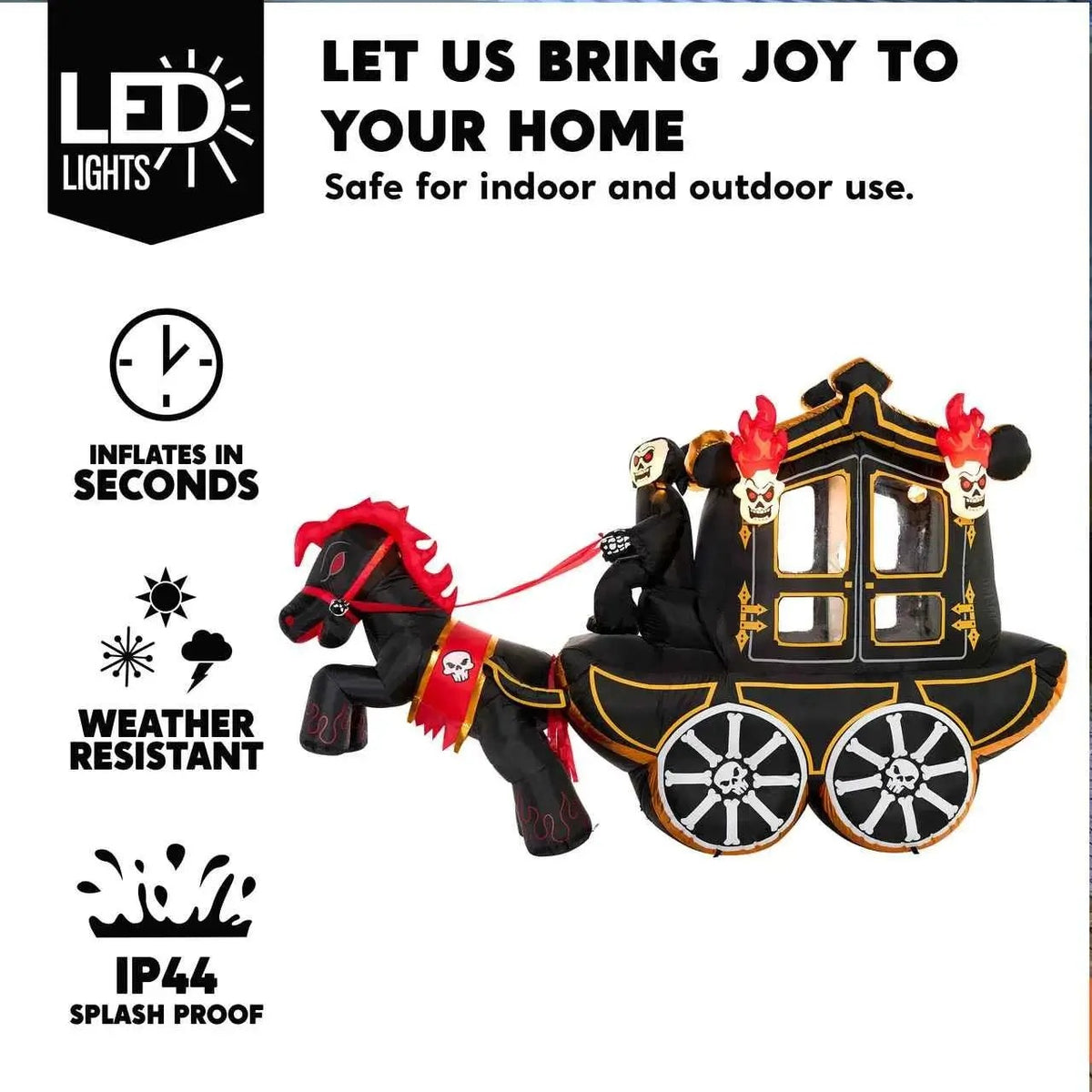 🎃Halloween inflatable decorations, outdoor yard inflatable pumpkin lights