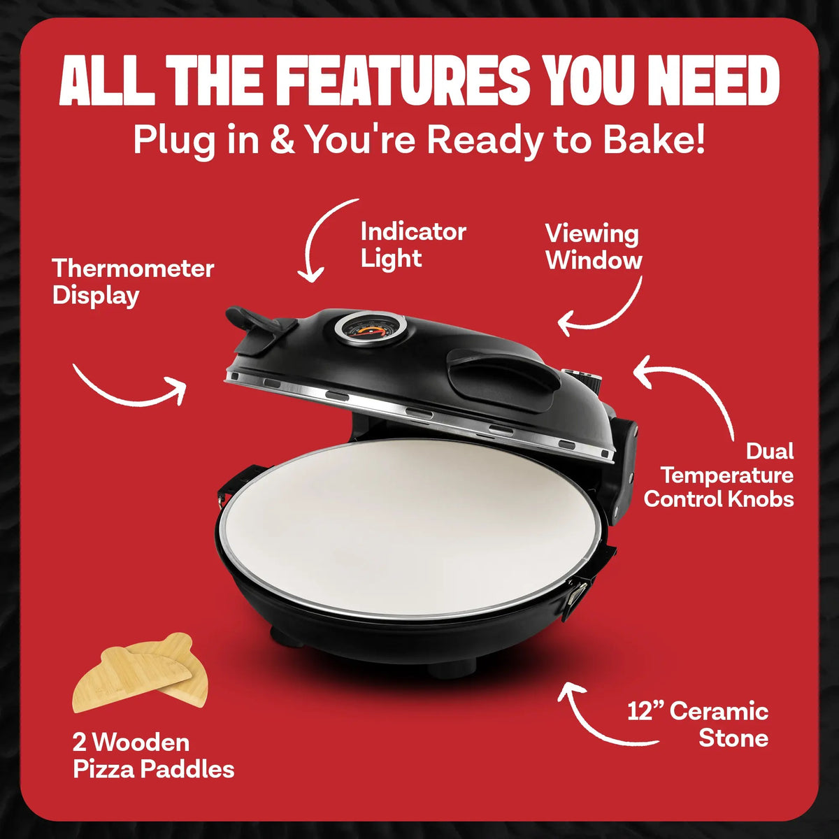 Piezano Countertop Stone-Baked Pizza Oven🍕