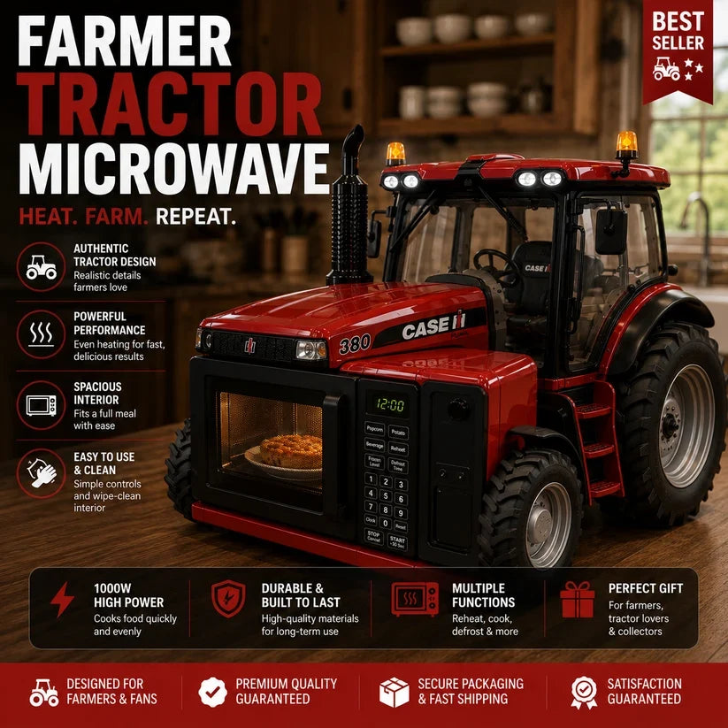 🚜Functional Tractor Microwave and Bread Maker | Real Cooking + Light & Sound Effects